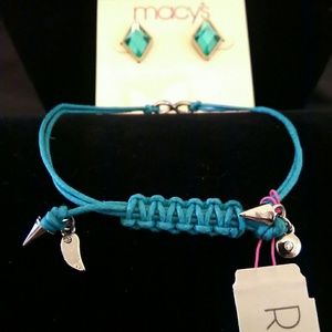 Earrings and bracelet